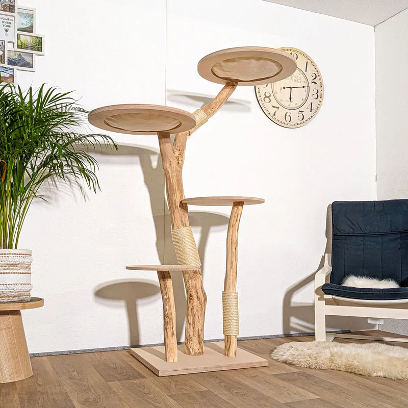 Naturkratzbaum 4271 Kratzbaum Natur Holz Design 173 cm hoch Katzenbaum