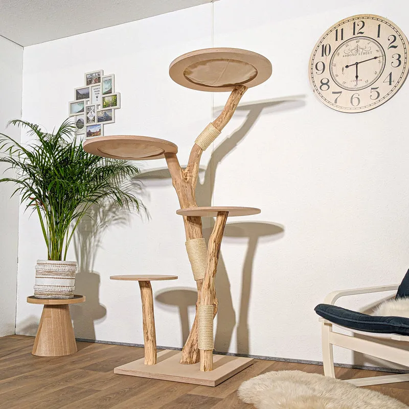 Naturkratzbaum 4271 Kratzbaum Natur Holz Design 173 cm hoch Katzenbaum