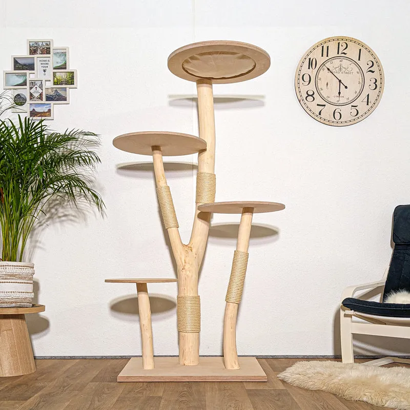 Naturkratzbaum 4269 Kratzbaum Natur Holz Design 176 cm hoch Katzenbaum