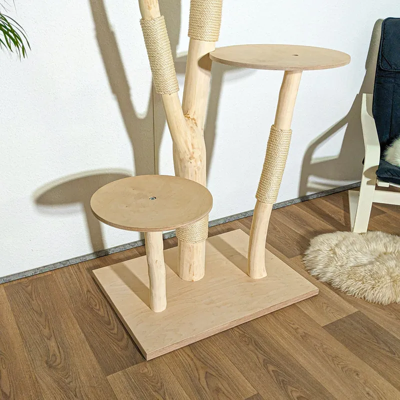 Naturkratzbaum 4269 Kratzbaum Natur Holz Design 176 cm hoch Katzenbaum