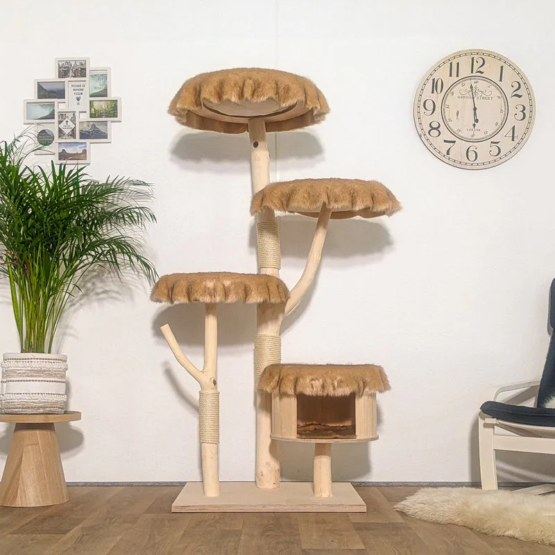 Naturkratzbaum 4268 Kratzbaum Natur Holz Design 175 cm hoch Katzenbaum