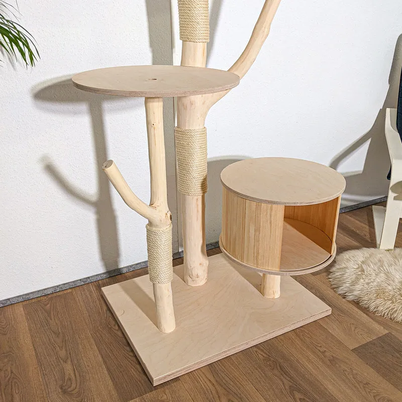 Naturkratzbaum 4268 Kratzbaum Natur Holz Design 175 cm hoch Katzenbaum