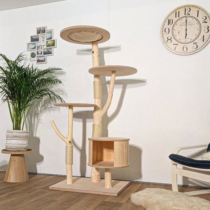Naturkratzbaum 4268 Kratzbaum Natur Holz Design 175 cm hoch Katzenbaum