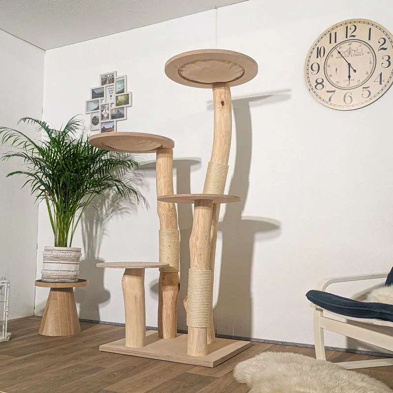 Naturkratzbaum 4267 Kratzbaum Natur Holz Design 175 cm hoch Katzenbaum