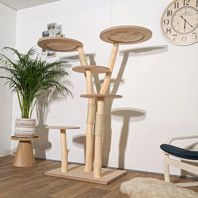 Naturkratzbaum 4266 Kratzbaum Natur Holz Design 160 cm hoch Katzenbaum
