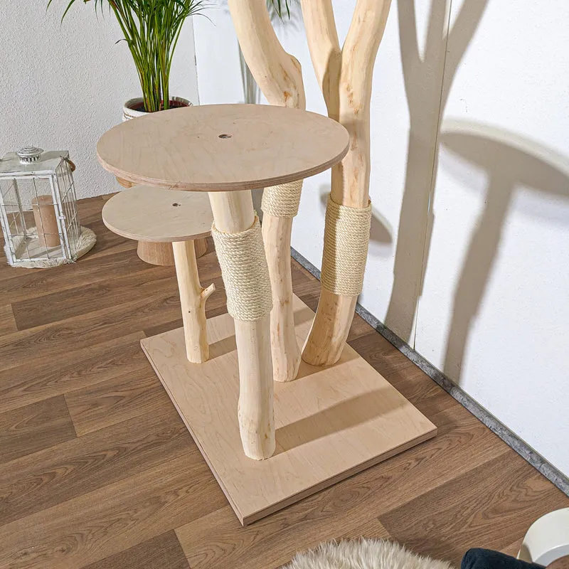 Naturkratzbaum 4266 Kratzbaum Natur Holz Design 160 cm hoch Katzenbaum