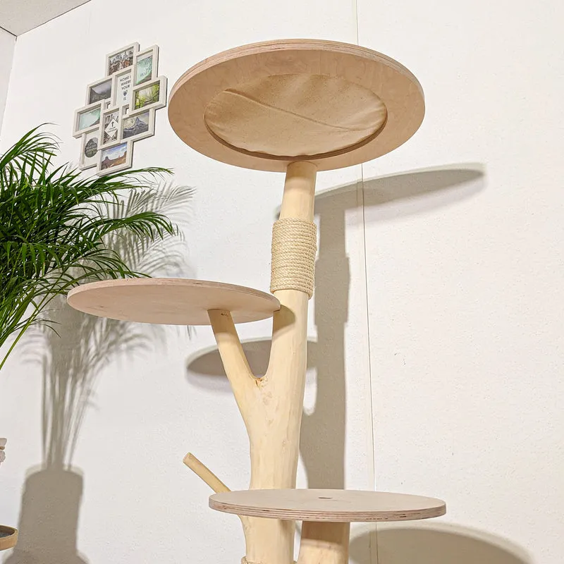 Naturkratzbaum 4263 Kratzbaum Natur Holz Design 135 cm hoch Katzenbaum