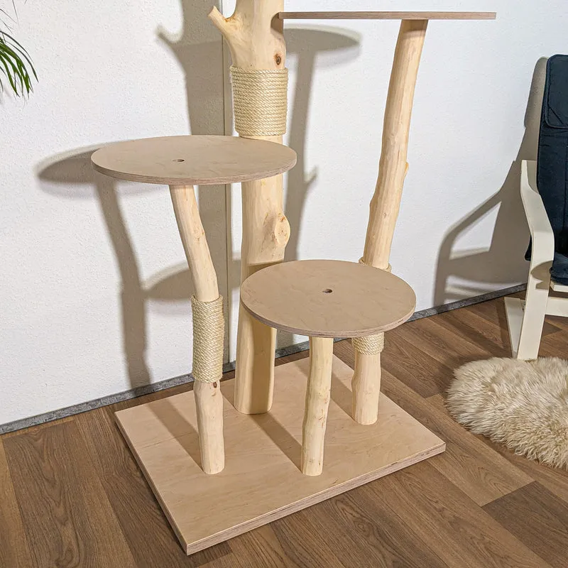 RESERVIERT - Naturkratzbaum 4264 Kratzbaum Natur Holz Design 177 cm hoch Katzenbaum