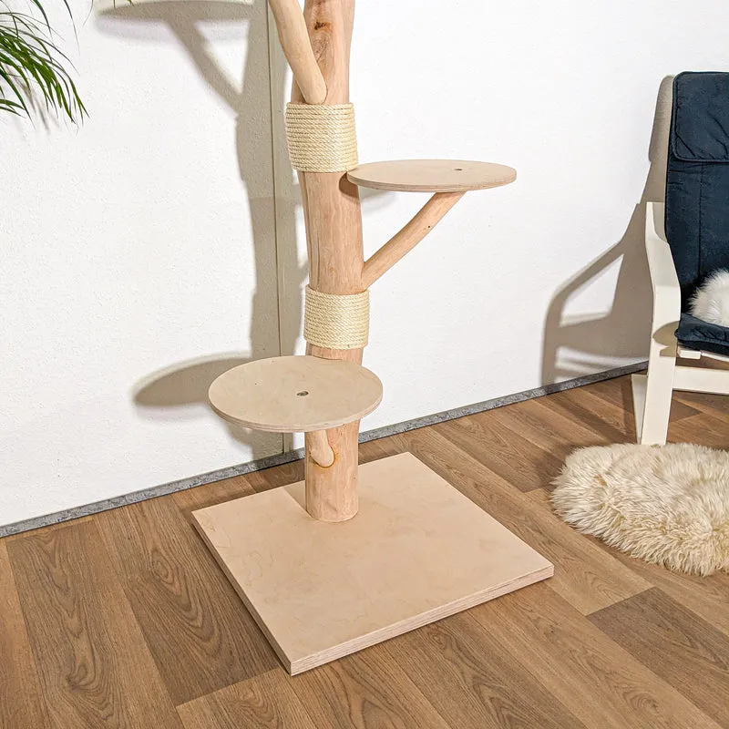 Naturkratzbaum KA027 Kratzbaum Natur Holz Design 205 cm hoch Katzenbaum