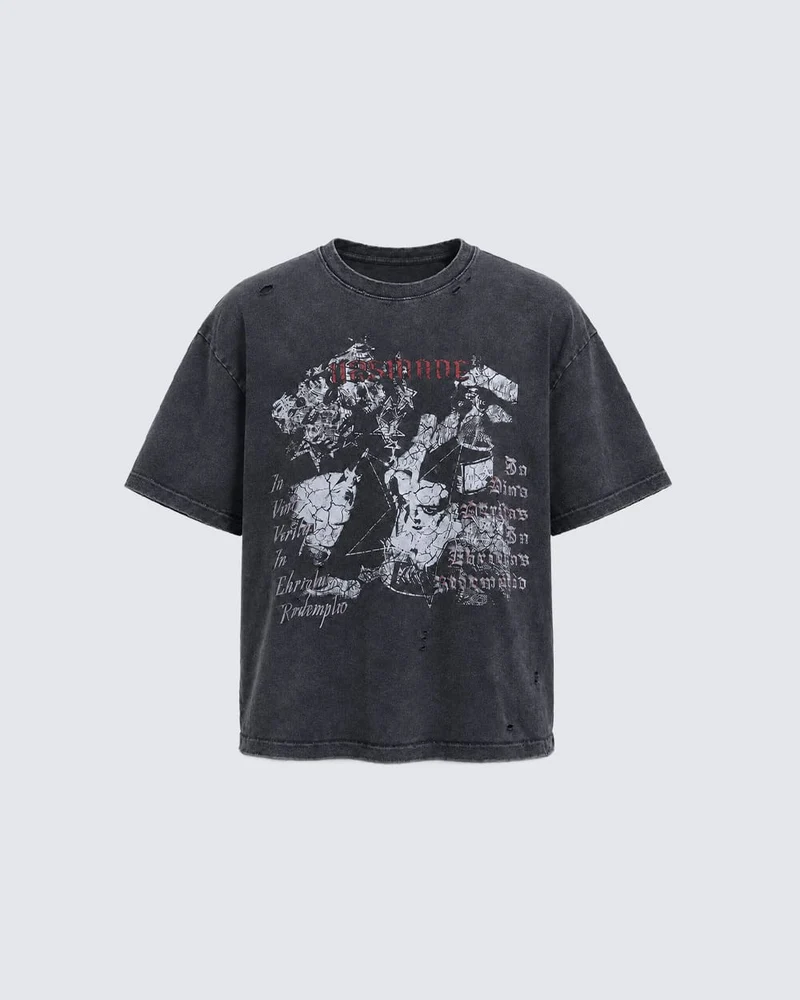 KIIKIO Grunge Distressed Tee