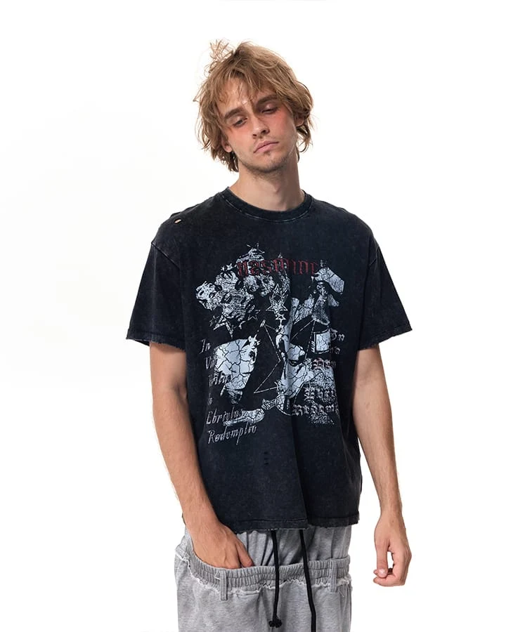 KIIKIO Grunge Distressed Tee