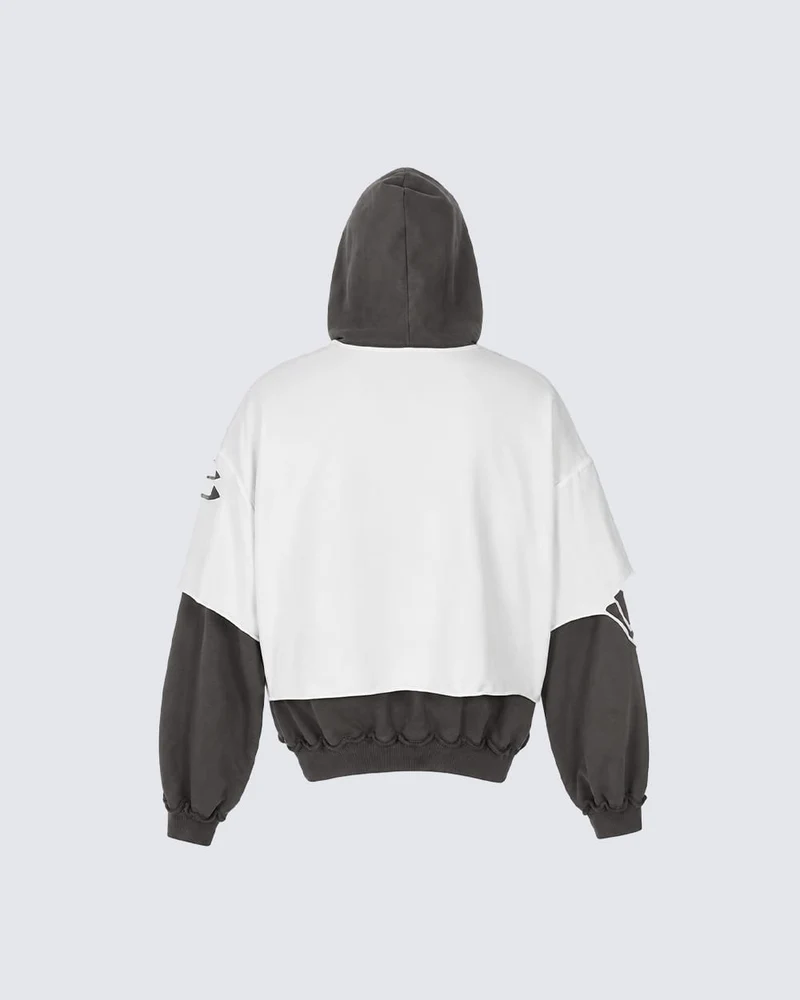 KIIKIO Grunge Layered Hoodie