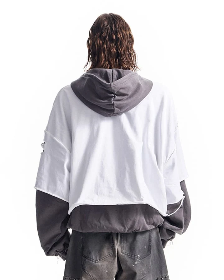 KIIKIO Grunge Layered Hoodie