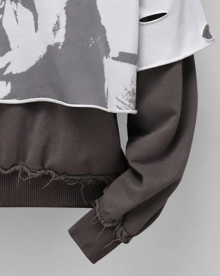 KIIKIO Grunge Layered Hoodie