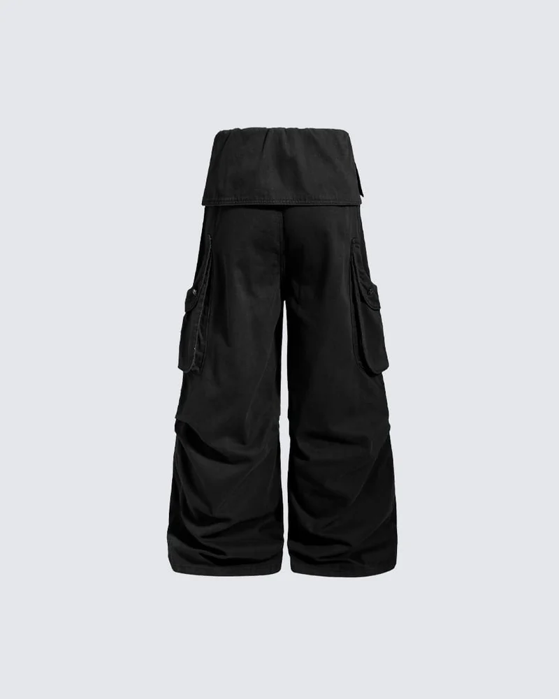 KIIKIO Vintage-Style Deconstructed Cargo Pants