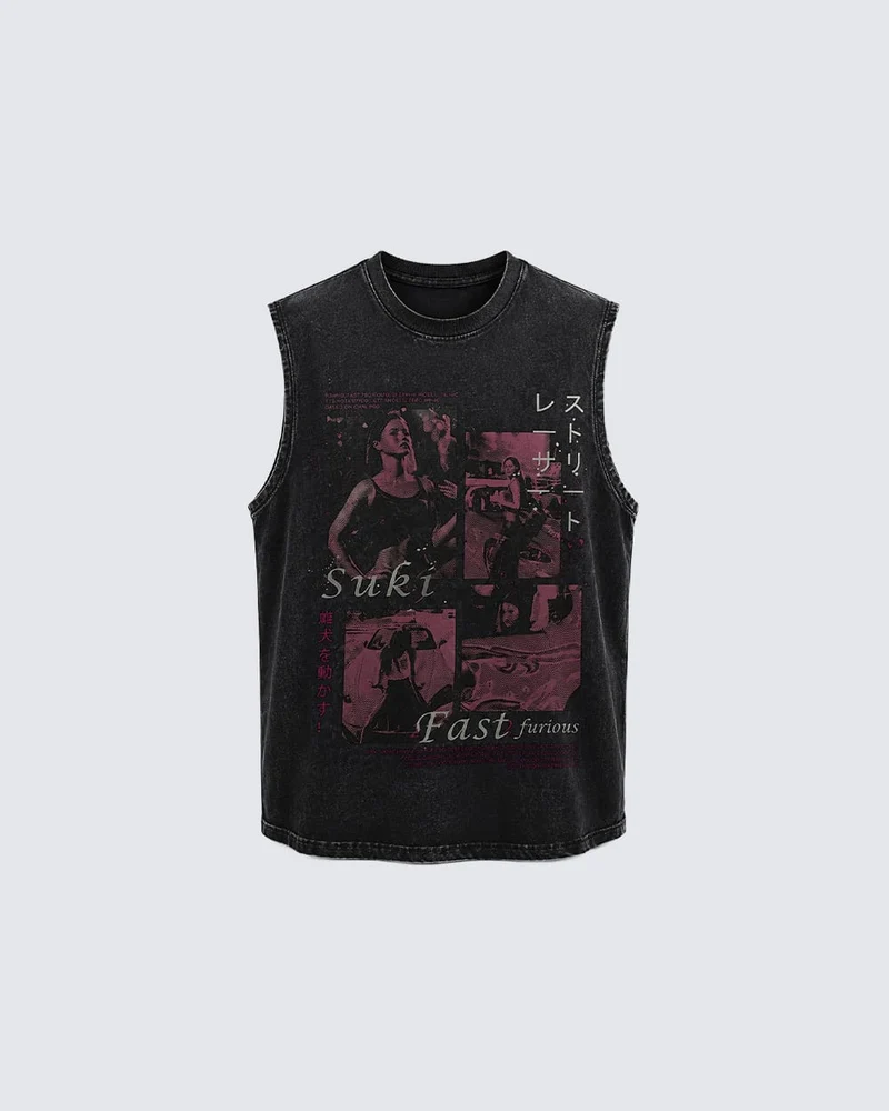 KIIKIO Street Washed Sleeveless Tee