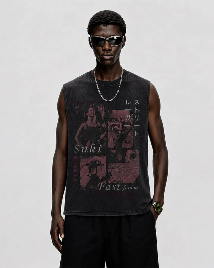 KIIKIO Street Washed Sleeveless Tee
