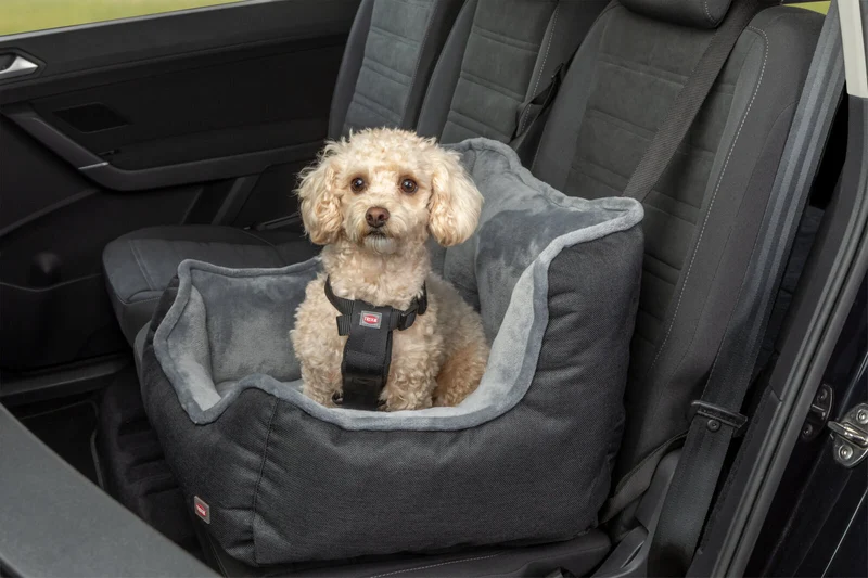 Weich gepolsteter Hundeautositz mit Vlies