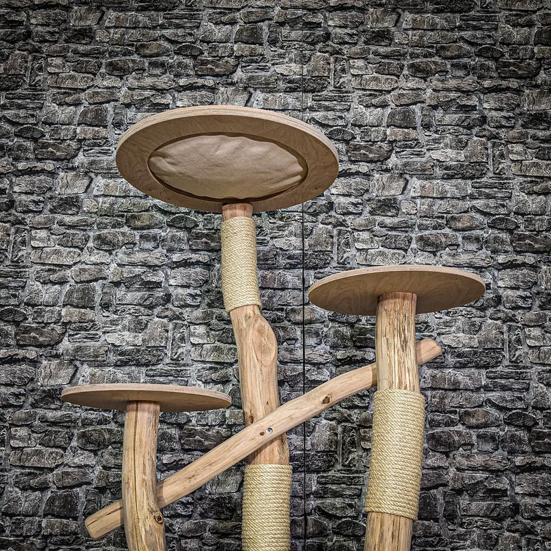 Naturkratzbaum 3797 Kratzbaum Natur Holz Design 145 cm hoch Katzenbaum