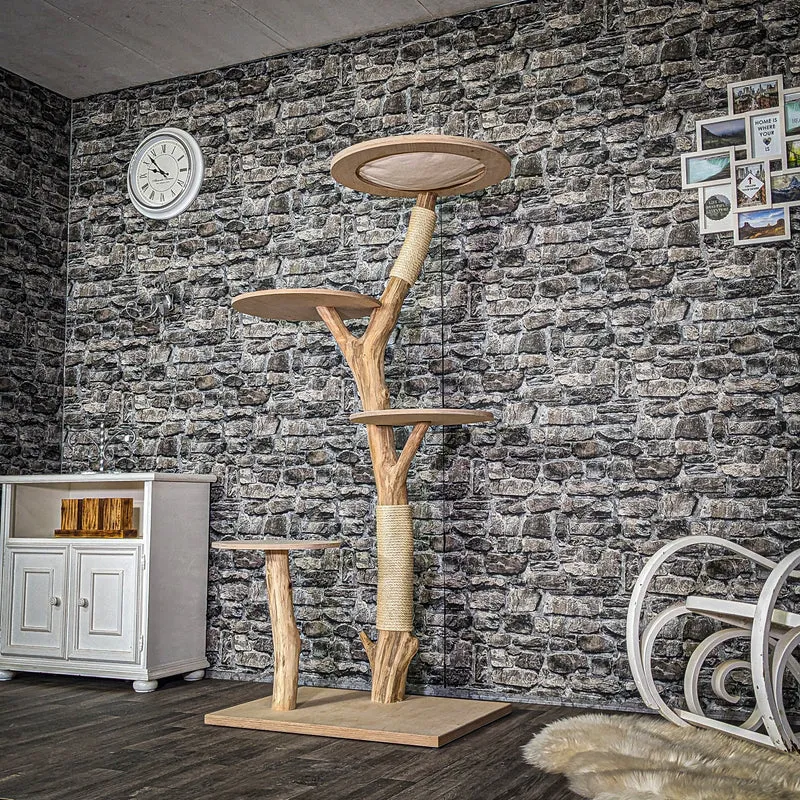 Naturkratzbaum 3794 Kratzbaum Natur Holz Design 175 cm hoch Katzenbaum