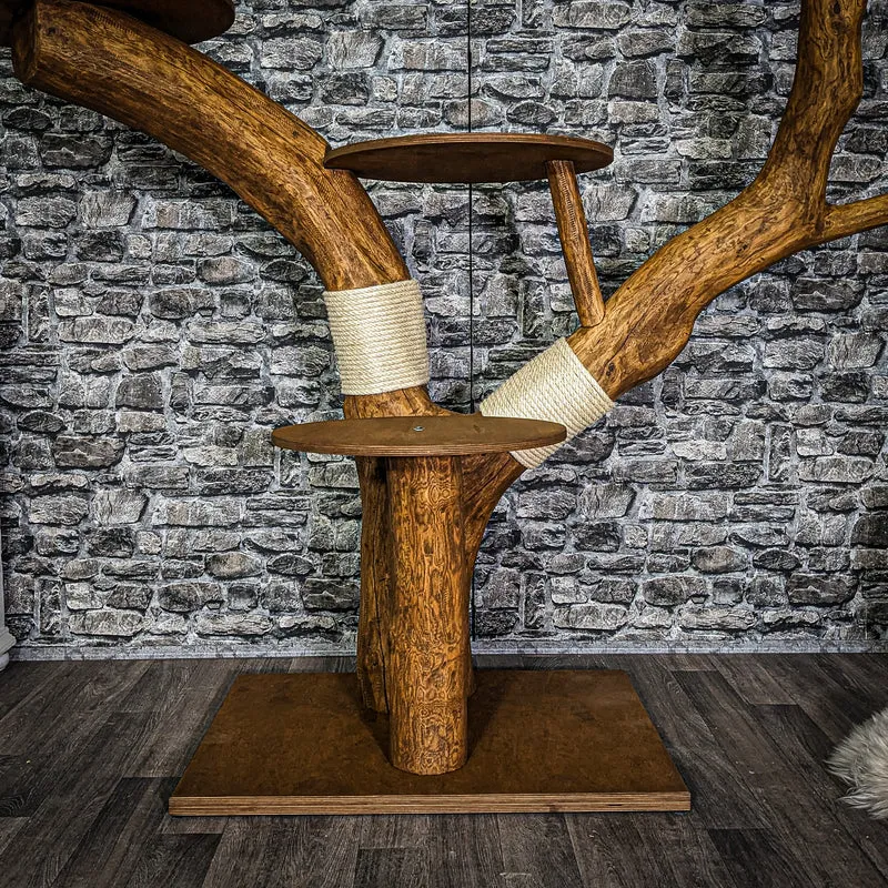 Outdoor Naturkratzbaum 3793 Kratzbaum Natur Holz Design 148 cm hoch Katzenbaum