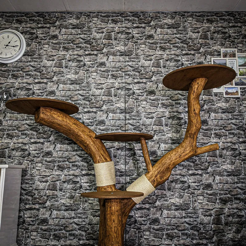 Outdoor Naturkratzbaum 3793 Kratzbaum Natur Holz Design 148 cm hoch Katzenbaum