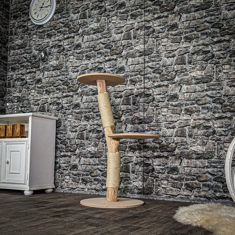 Naturkratzbaum 3783 Kratzbaum Natur Holz Design 102 cm hoch Katzenbaum
