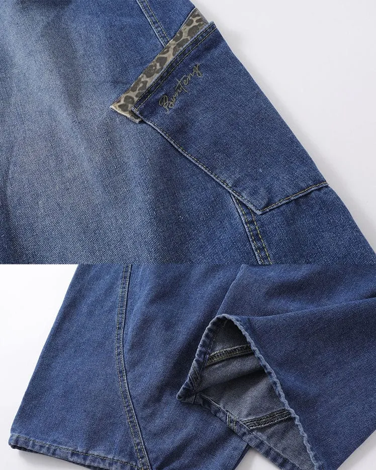 Oversized Denim Cargo Pants