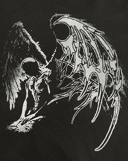 Dark Wings Unleashed · Layered Long-Sleeve Tee