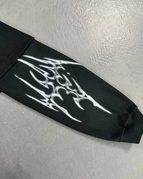 Dark Wings Unleashed · Layered Long-Sleeve Tee
