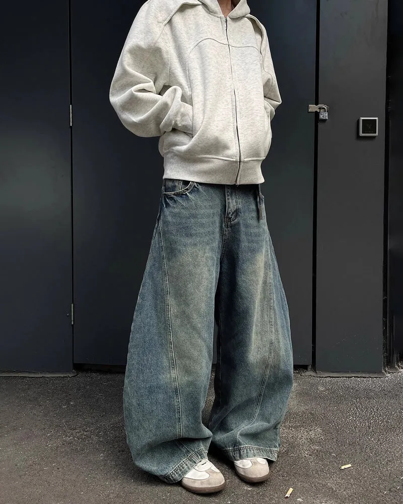 Blade Pants - Distressed Wide-Legged Denim