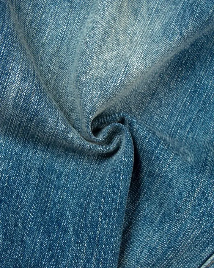 Washed Faded Curved Jeans