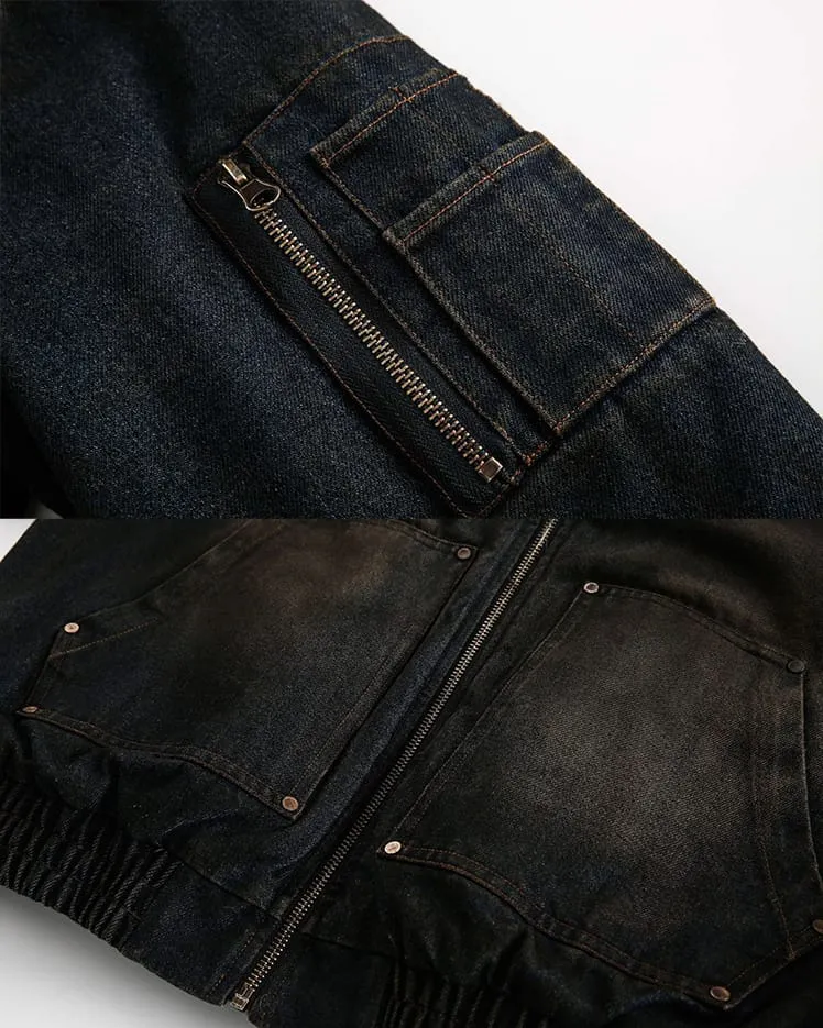 Vintage Distressed Hooded Jacket