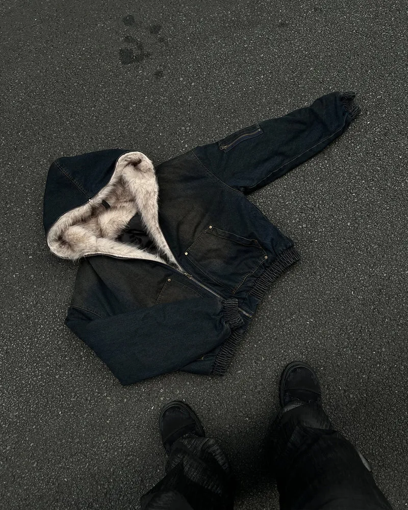 Vintage Distressed Hooded Jacket