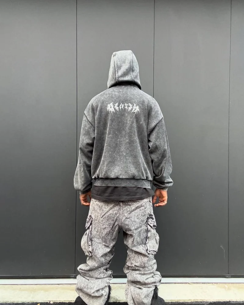 KIIKIO Stonewashed Balaclava Integrated Hoodie