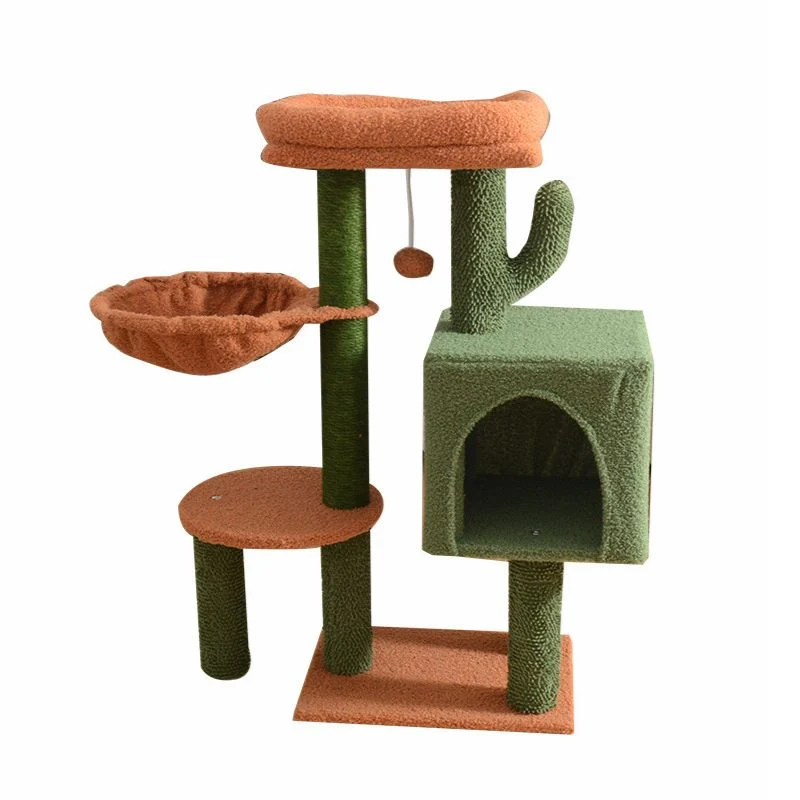 Katzen Baum, Katzenbaum im Kaktus-Design mit Mehreren Plattformen, für Katzen zur Vermeidung von Langeweile