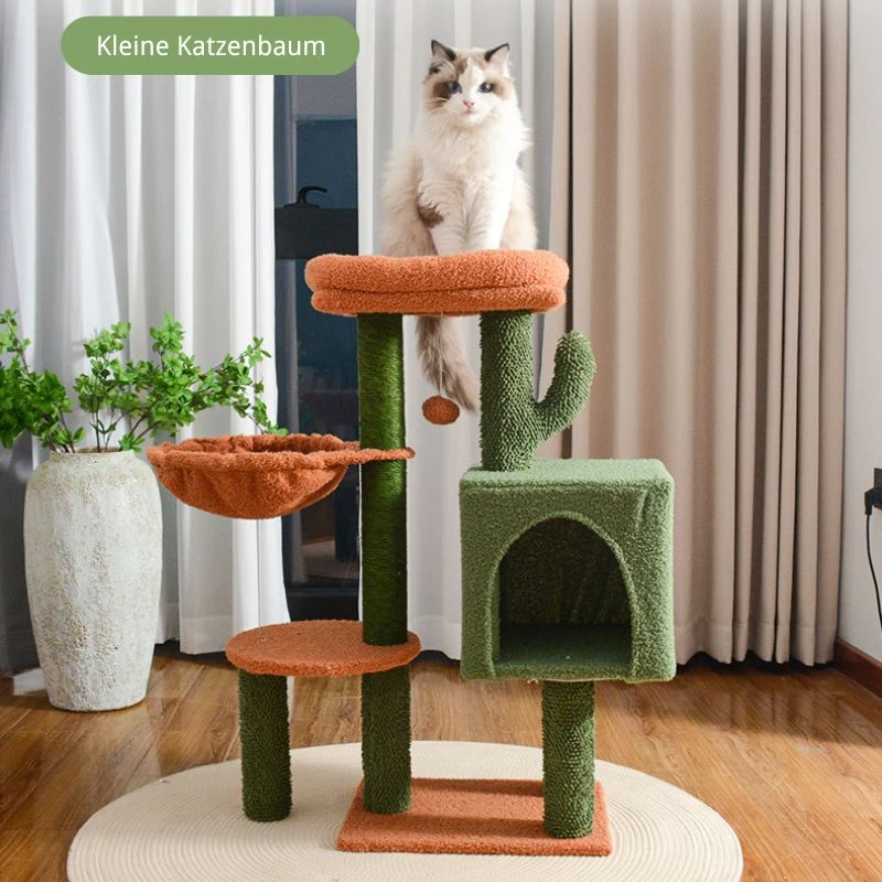 Katzen Baum, Katzenbaum im Kaktus-Design mit Mehreren Plattformen, für Katzen zur Vermeidung von Langeweile