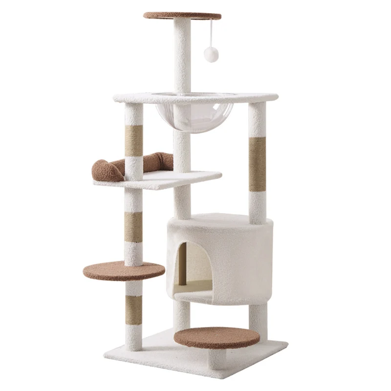 Katzen Kletterbaum, Mehrstöckiger Kratzbaum, Modernes Design, Für Katzen aller Größen, Zwei Stilrichtungen zur Auswahl