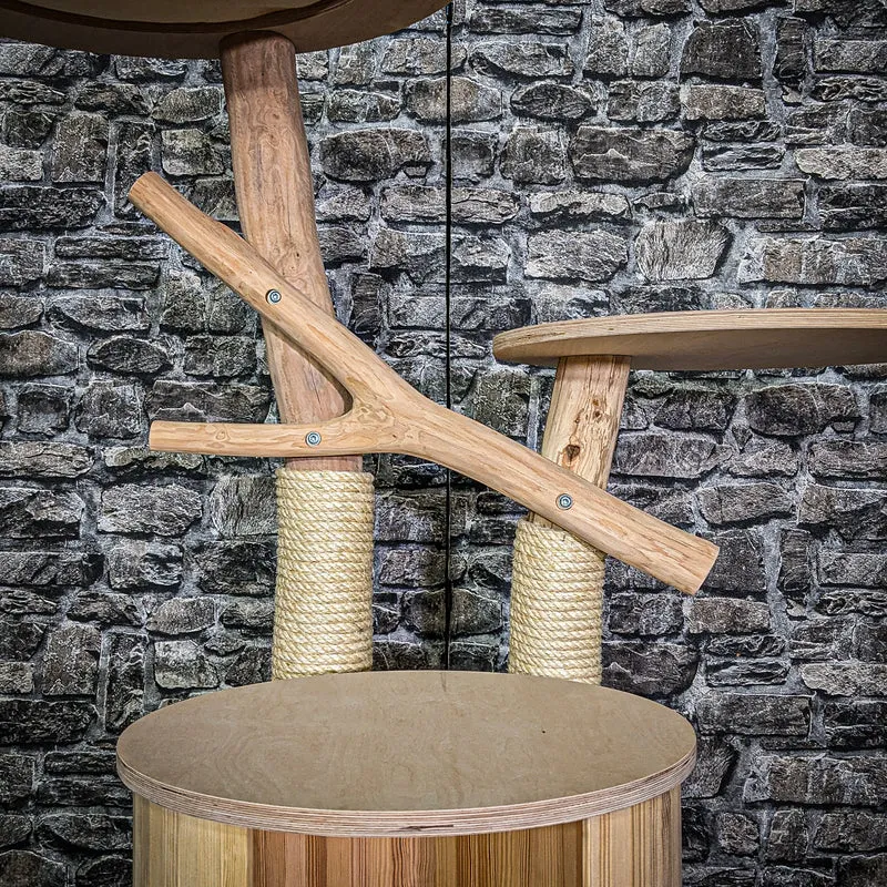 Naturkratzbaum 3776 Kratzbaum Natur Holz Design 115 cm hoch Katzenbaum