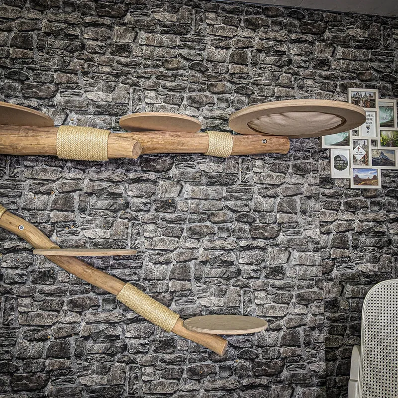 Wandkratzbaum 3772 Naturkratzbaum 270 cm lang Kratzbaum Natur Holz Design