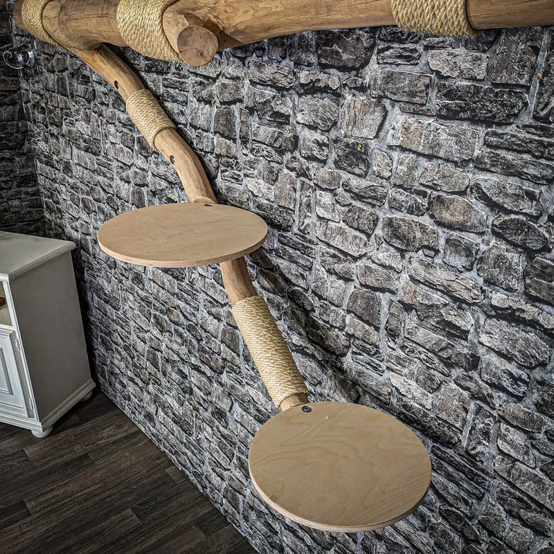 Wandkratzbaum 3772 Naturkratzbaum 270 cm lang Kratzbaum Natur Holz Design
