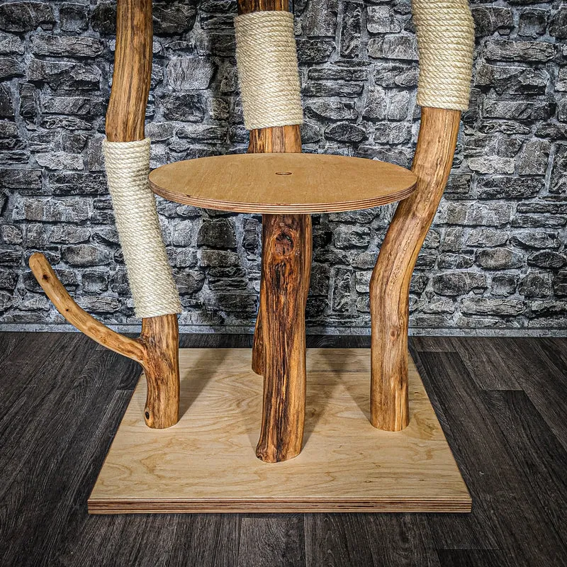 Naturkratzbaum 3743 Kratzbaum Natur Holz Design 147 cm hoch Katzenbaum