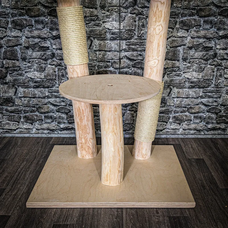 Naturkratzbaum 3741 Kratzbaum Natur Holz Design 96 cm hoch Katzenbaum