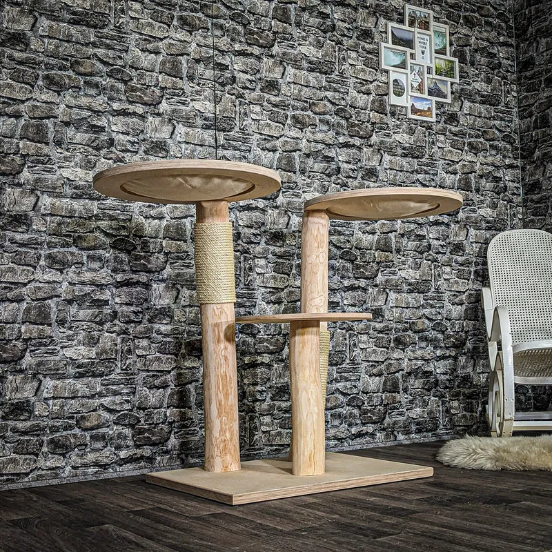 Naturkratzbaum 3741 Kratzbaum Natur Holz Design 96 cm hoch Katzenbaum