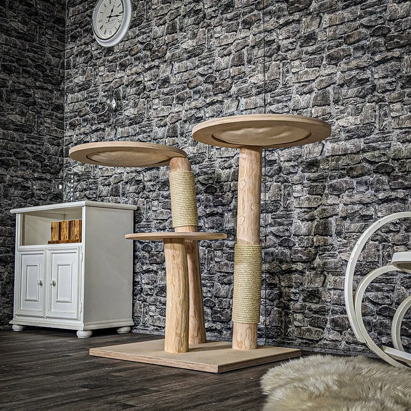 Naturkratzbaum 3741 Kratzbaum Natur Holz Design 96 cm hoch Katzenbaum