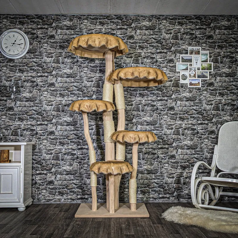 Naturkratzbaum 3737 Kratzbaum Natur Holz Design 192 cm hoch Katzenbaum