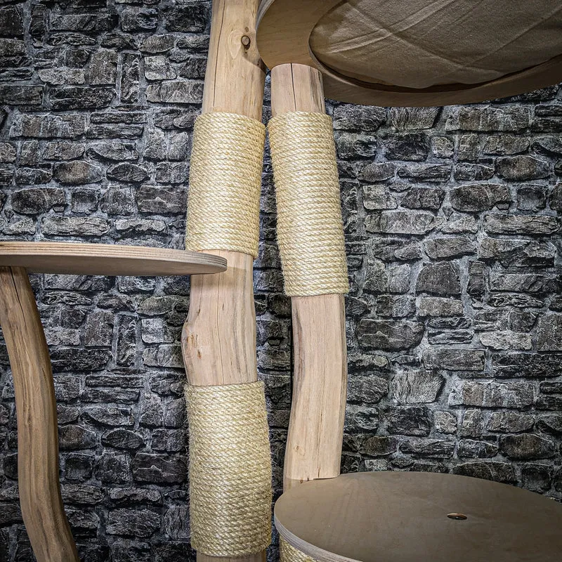 Naturkratzbaum 3737 Kratzbaum Natur Holz Design 192 cm hoch Katzenbaum