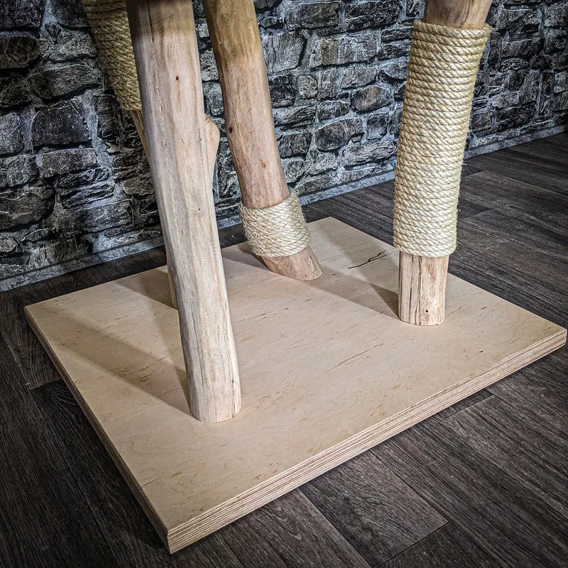 Naturkratzbaum 3733 Kratzbaum Natur Holz Design 145 cm hoch Katzenbaum