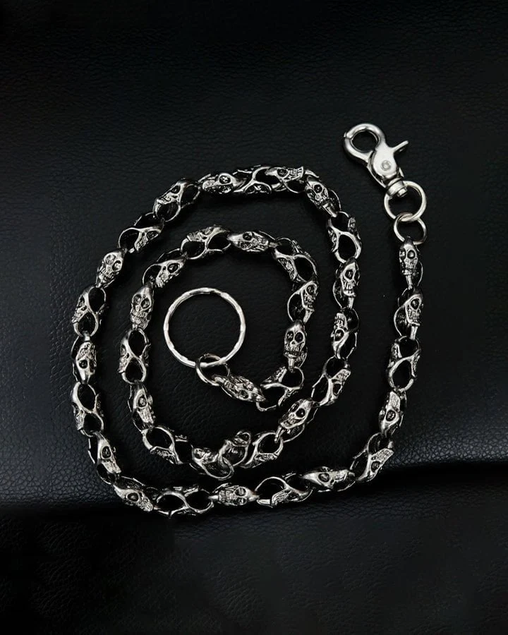 Halloween Skull Metal Wallet Chain