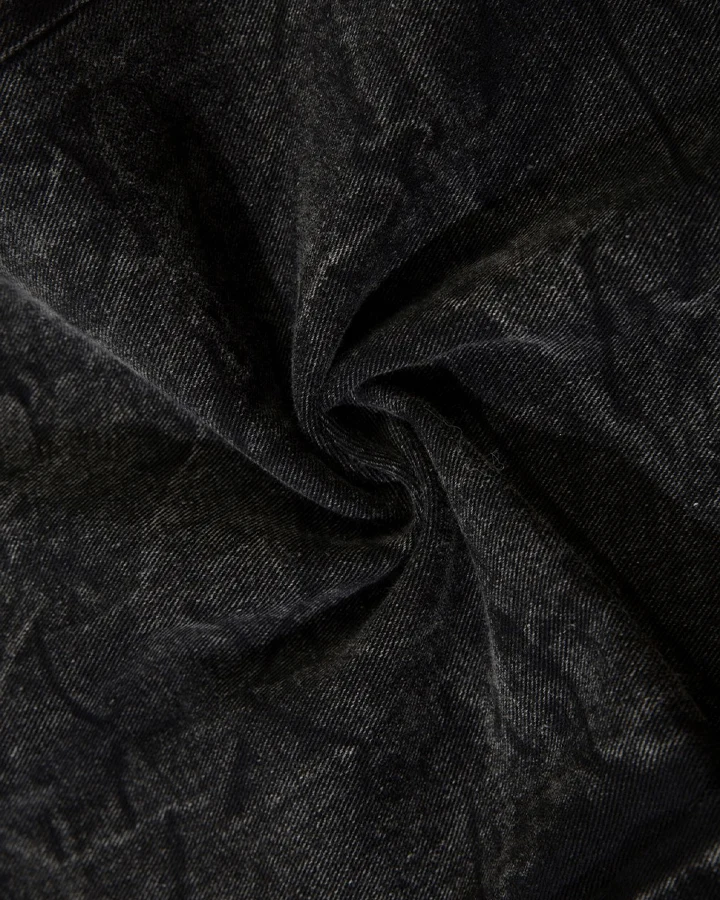 Washed Heavy Embroidery Denim Pants